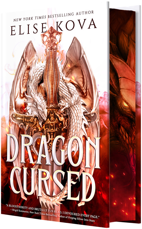 Dragon Cursed: A Slow-Burn Dragon Romantasy book cover by Elise Kova
