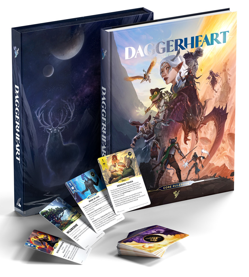Daggerheart Core Set book cover by Spenser Starke, Rowan Hall, Matthew Mercer