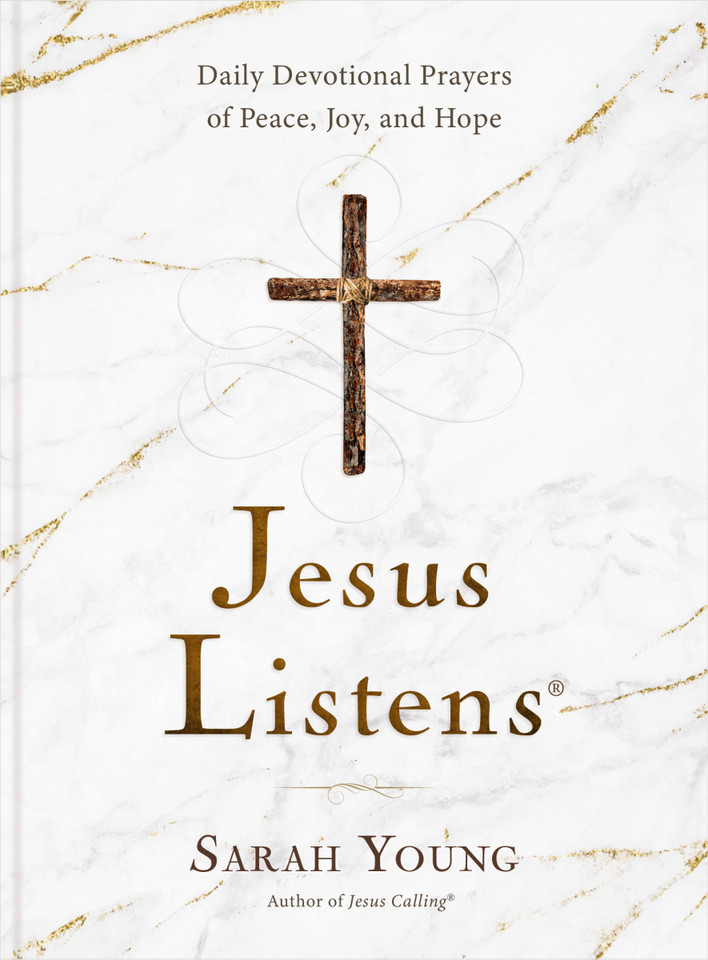 Jesus Listens: Daily Devotional Prayers of Peace, Joy, and Hope (A 365-Day Prayer Book) (Jesus Listens) book cover by Sarah Young