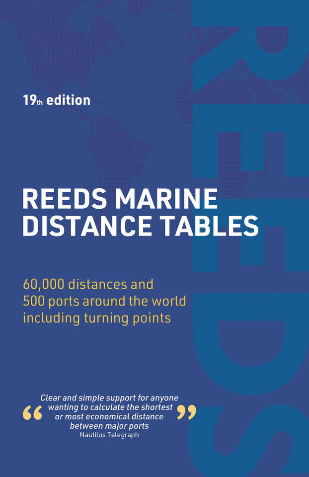 Reeds Marine Distance Tables 19th edition book cover by Kendall Carter