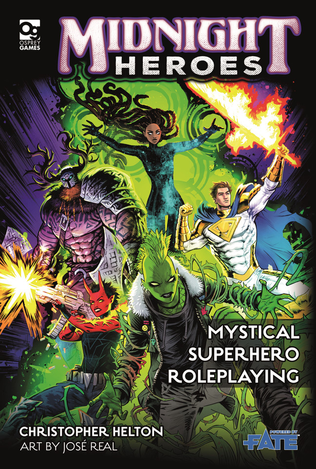 Midnight Heroes: Mystical Superhero Roleplaying (Osprey Roleplaying) book cover by Christopher Helton