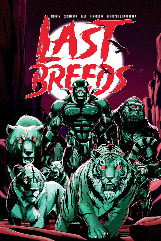Last Breeds: A Post-Apocalyptic Graphic Novel book cover by Matthew Medney, Jonathan Ball, G.M.B Chomichuk