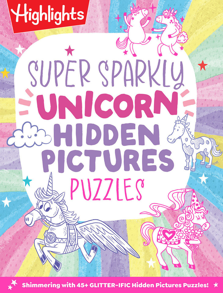 Super Sparkly Unicorn Hidden Pictures Puzzles (Highlights Hidden Pictures) book cover by 
