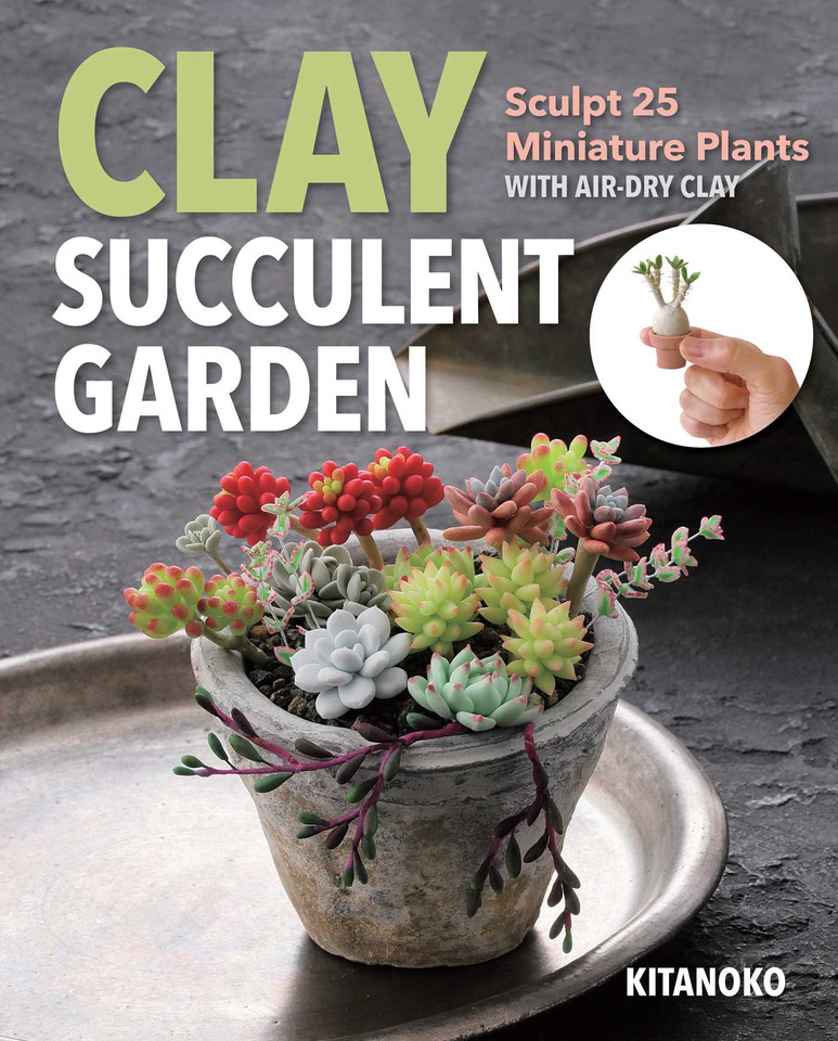 Clay Succulent Garden: Sculpt 25 Miniature Plants with Air-Dry Clay book cover by Kitanoko