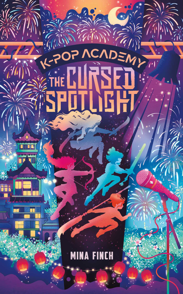 The Cursed Spotlight: Adventure Stories for K-Pop Fans (Book 2) (K-Pop Academy) book cover by Mina Finch