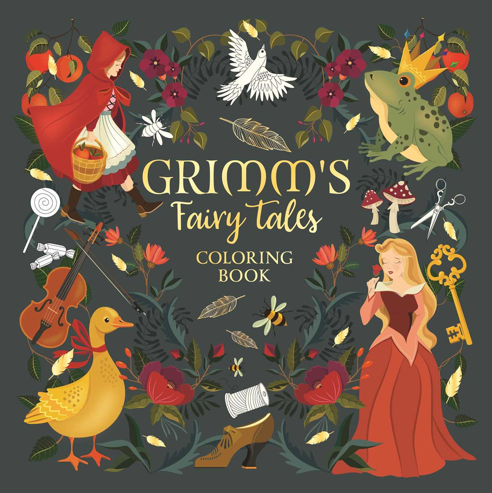 Grimm's Fairy Tales: Coloring Book for Teens & Adults book cover by IglooBooks
