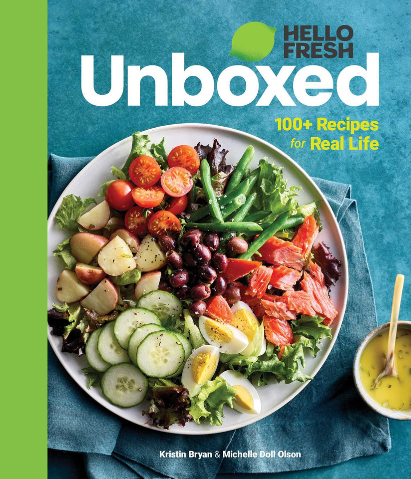 HelloFresh Unboxed book cover by Kristin Bryan, Michelle Doll Olson