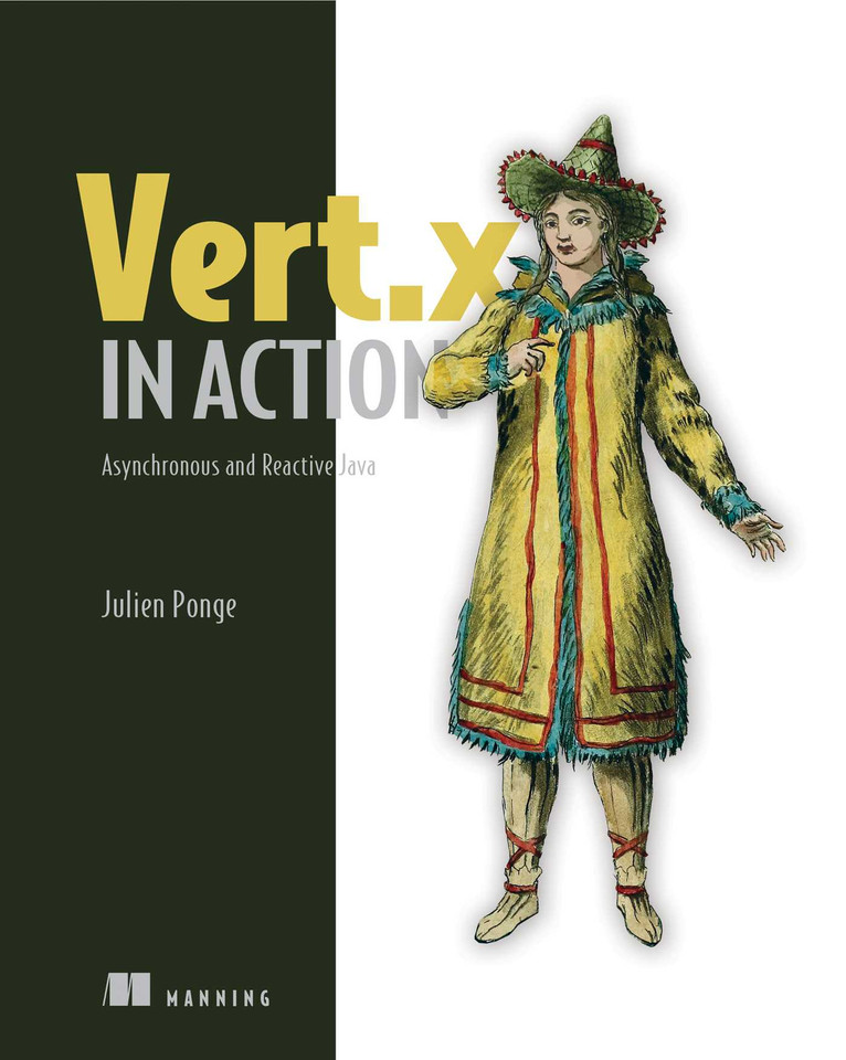 Vert.x in Action: Asynchronous and Reactive Java book cover by Julien Ponge