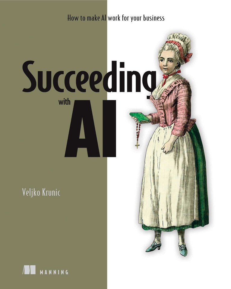 Succeeding with AI: How to make AI work for your business book cover by Veljko Krunic