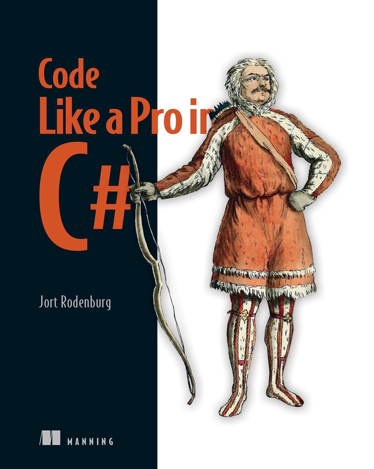 Code like a Pro in C# book cover by Jort Rodenburg
