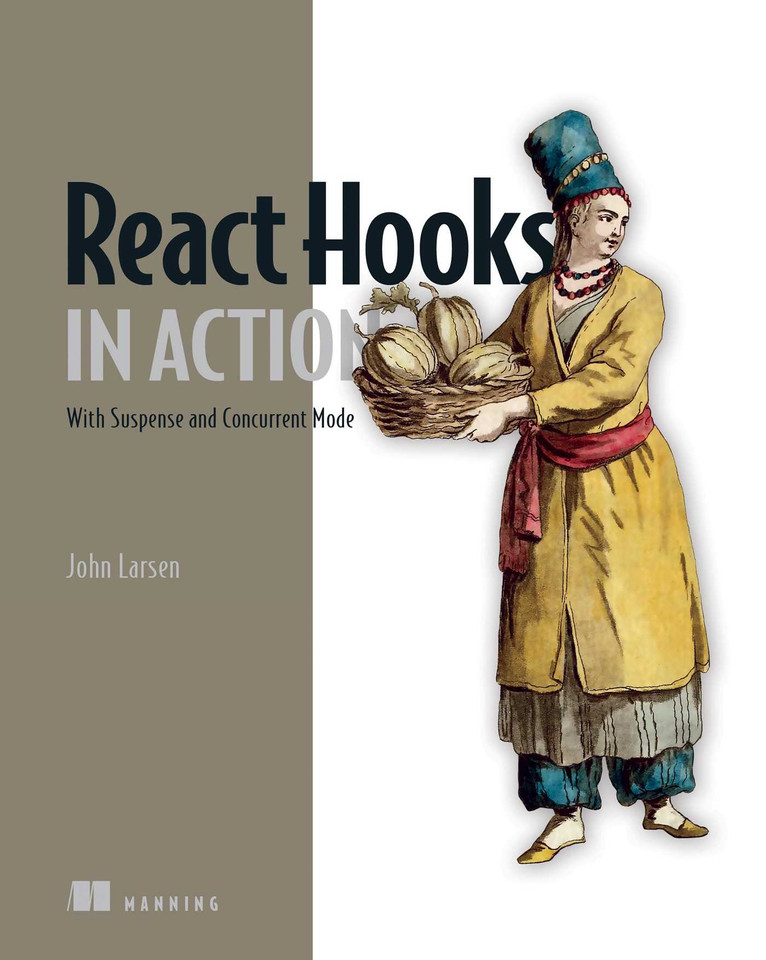 React Hooks in Action: With Suspense and Concurrent Mode book cover by John Larsen