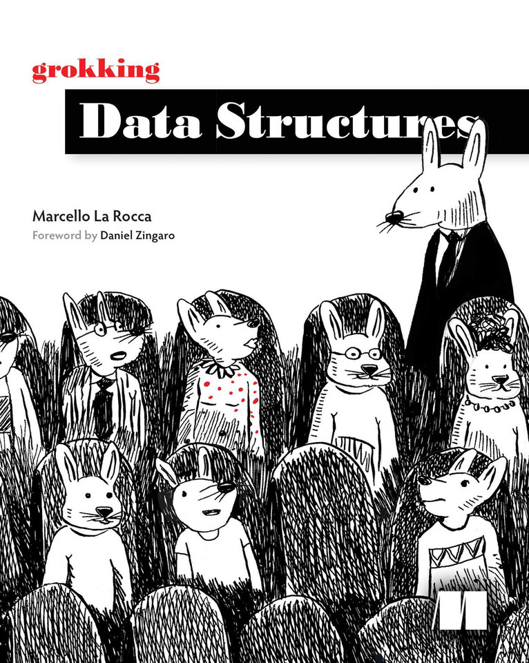 Grokking Data Structures book cover by Marcello La Rocca