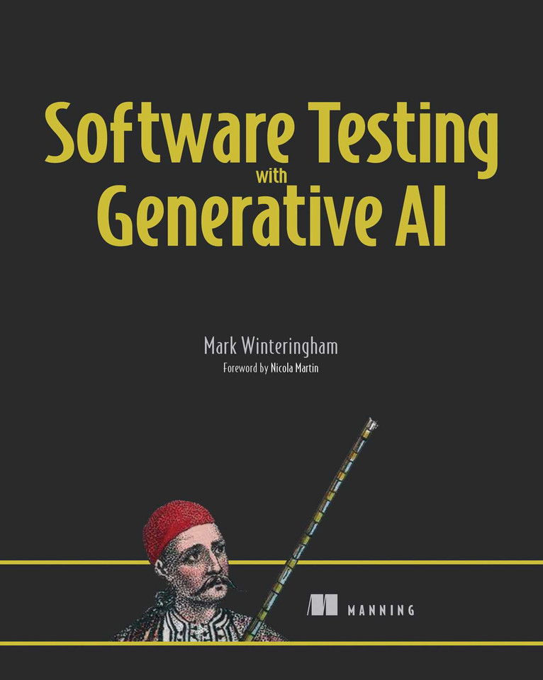 Software Testing with Generative AI book cover by Mark Winteringham