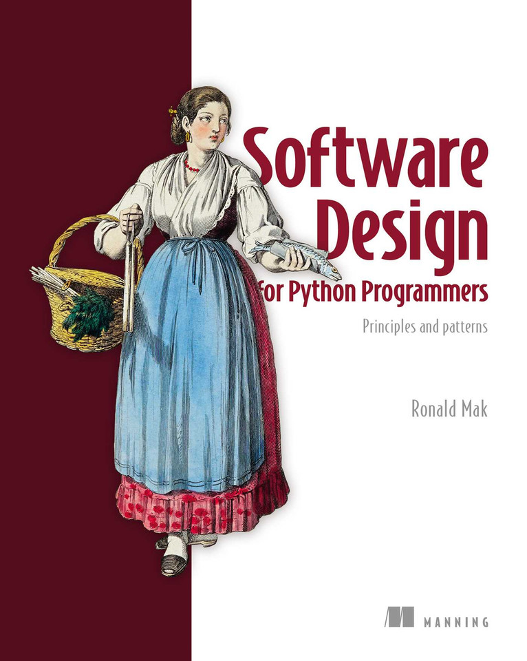Software Design for Python Programmers: Principles and patterns book cover by Ronald Mak