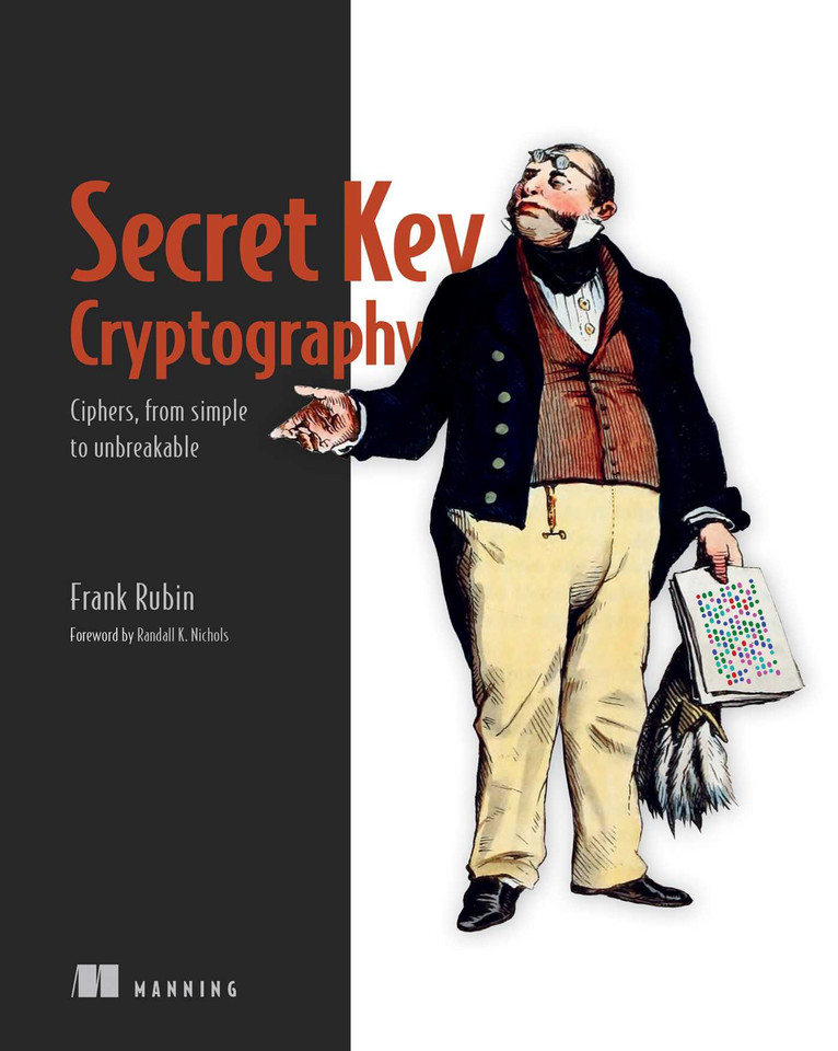 Secret Key Cryptography: Ciphers, from simple to unbreakable book cover by Frank Rubin