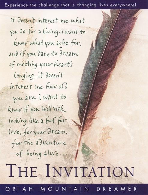 The Invitation book cover by Oriah
