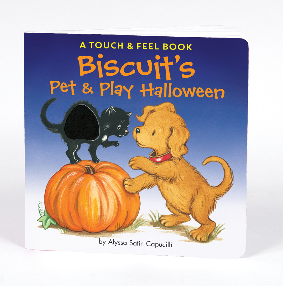Biscuit's Pet & Play Halloween: A Halloween Touch & Feel Book for Kids (Biscuit) book cover by Alyssa Satin Capucilli