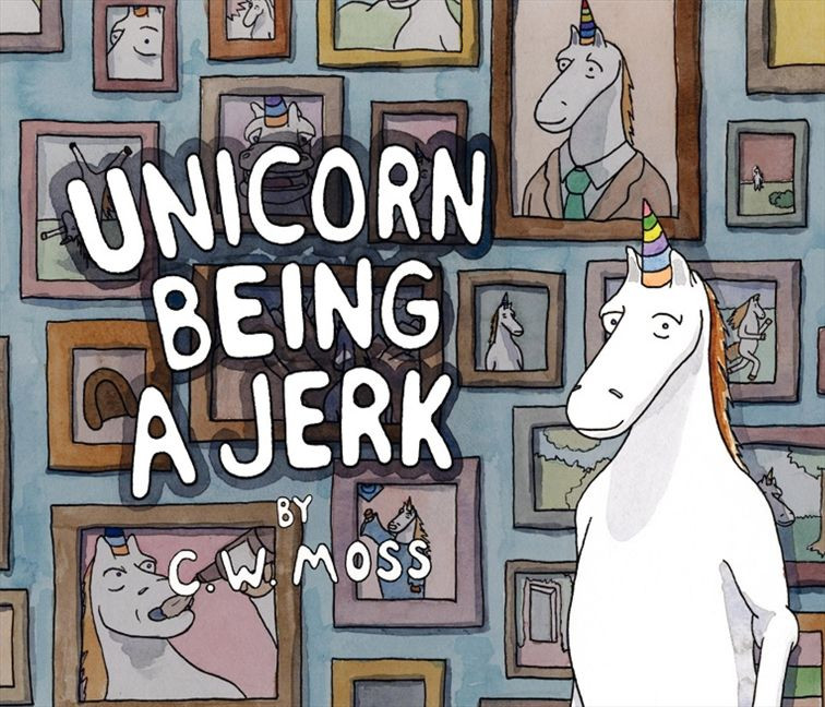 Unicorn Being a Jerk book cover by C. W. Moss
