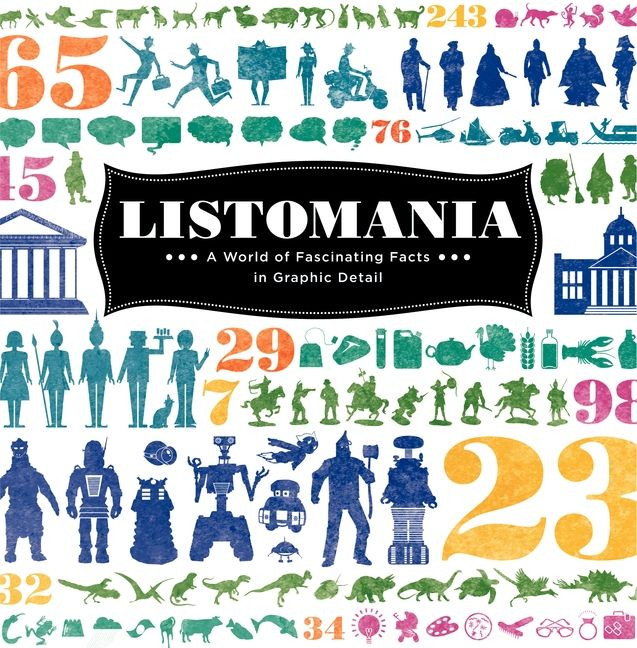 Listomania: A World of Fascinating Facts in Graphic Detail book cover by The Listomaniacs