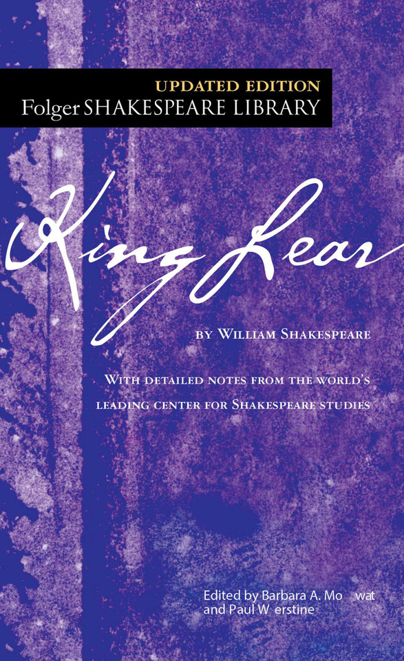 King Lear (Folger Shakespeare Library) book cover by William Shakespeare