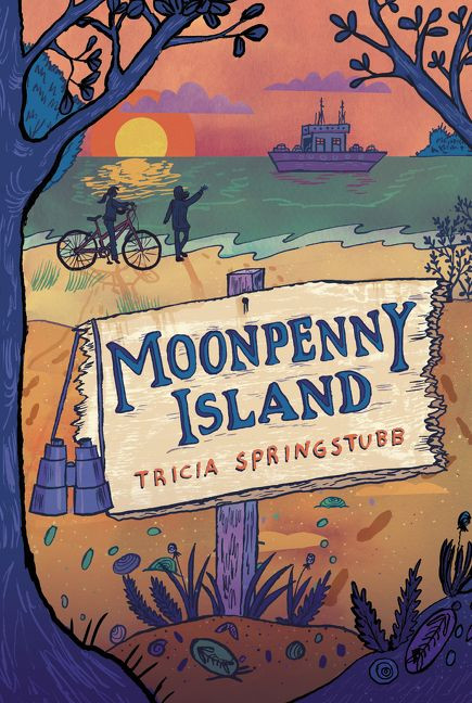 Moonpenny Island book cover by Tricia Springstubb