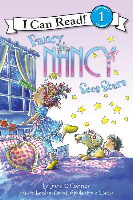 Fancy Nancy Sees Stars (I Can Read Level 1) book cover by Jane O'Connor