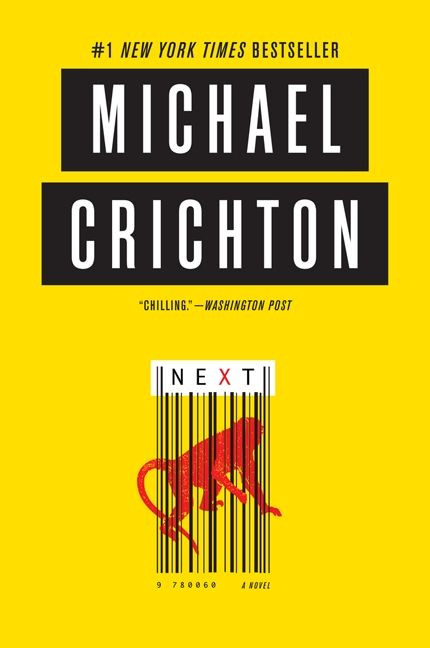 Next: A Novel book cover by Michael Crichton
