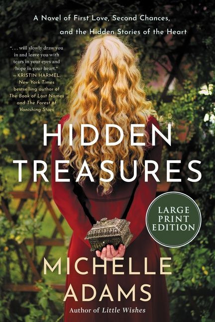 Hidden Treasures: A Novel of First Love, Second Chances, and the HIdden Stories of the Heart book cover by Michelle Adams