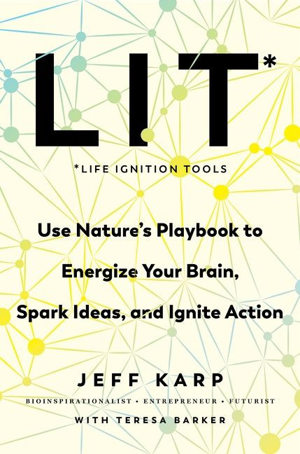 LIT: Life Ignition Tools: Use Nature's Playbook to Energize Your Brain, Spark Ideas, and Ignite Action book cover by Jeff Karp, Teresa Barker