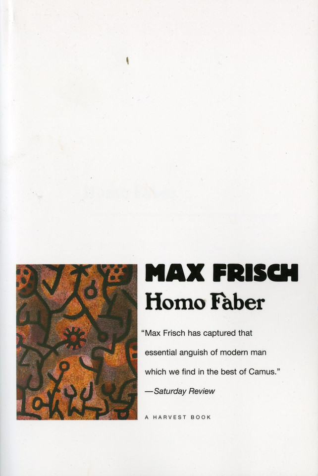 Homo Faber book cover by Max Frisch