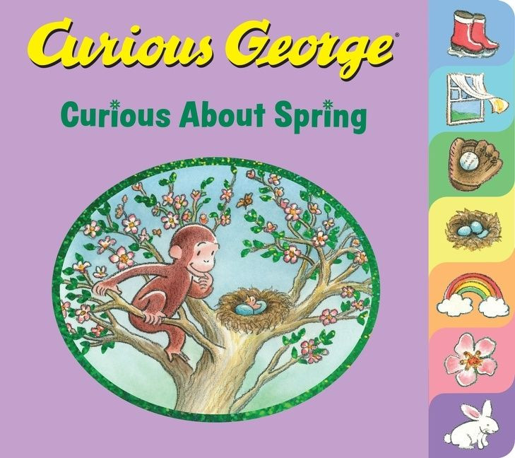 Curious George Curious About Spring Tabbed (Curious George) book cover by H. A. Rey