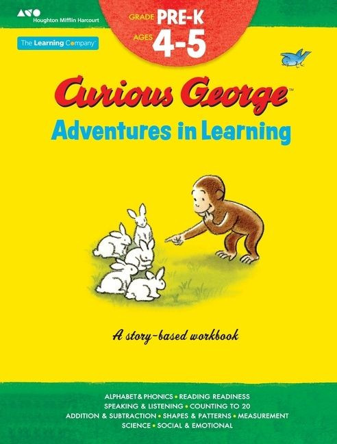 Curious George Adventures in Learning, Pre-K: Story-based learning (Learning with Curious George #7) book cover by The Learning Company