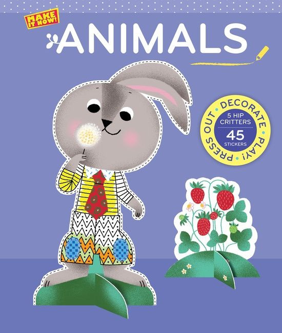 Make It Now!: Animals: Press Out and Play (Make It Now!) book cover by Geraldine Cosneau