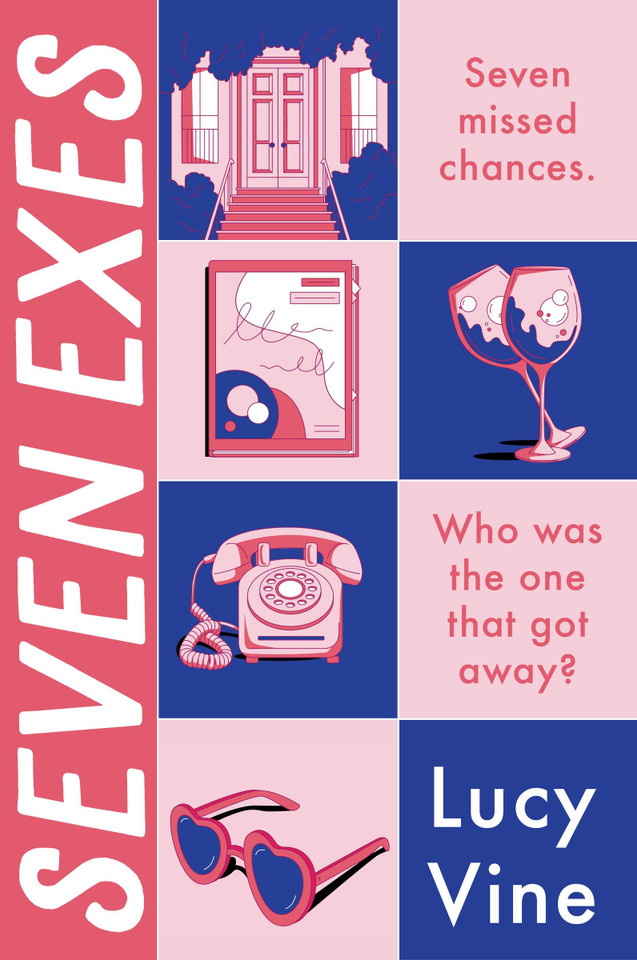 Seven Exes: A Novel book cover by Lucy Vine