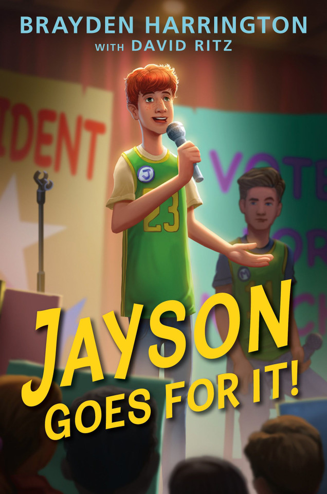 Jayson Goes for It! book cover by Brayden Harrington, David Ritz