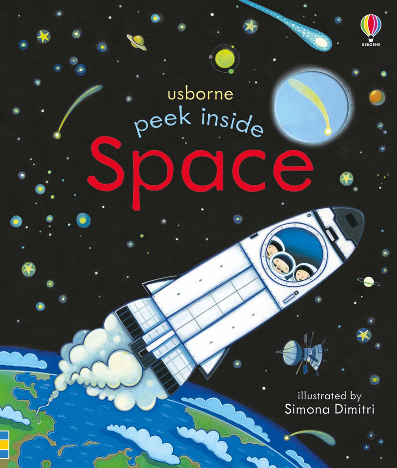 Peek Inside Space (Peek Inside) book cover by Anna Milbourne