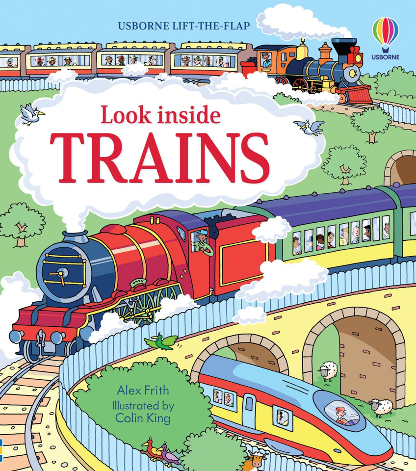 Look Inside Trains (Look Inside) book cover by Alex Frith