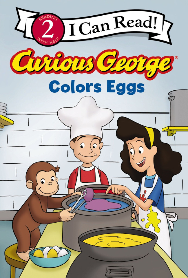Curious George Colors Eggs: An Easter And Springtime Book For Kids (I Can Read Level 2) book cover by H. A. Rey