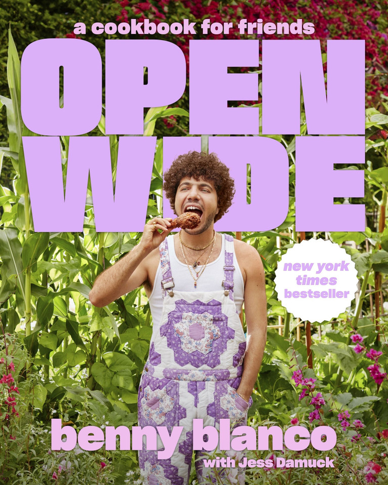 Open Wide: A Cookbook for Friends book cover by benny blanco, Jess Damuck