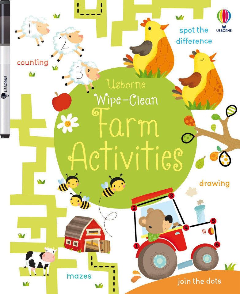 Wipe-Clean Farm Activities (Wipe-clean Activities) book cover by Kirsteen Robson