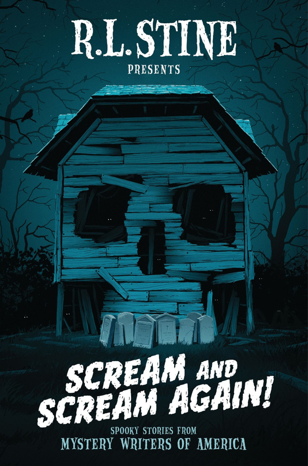 Scream and Scream Again!: Spooky Stories from Mystery Writers of America book cover by R.L. Stine, Bruce Hale, Chris Grabenstein, Emmy Laybourne, Steve Hockensmith, Lisa Morton, Ray Daniel, Beth Fantaskey, Wendy Corsi Staub, Heather Graham, Phil Mathews, Carter Wilson, Doug Levin, Jeff Soloway, Joseph S. Walker, Alison McMahan, Daniel Palmer, Tonya Hurley, Stephen Ross, Peter Lerangis