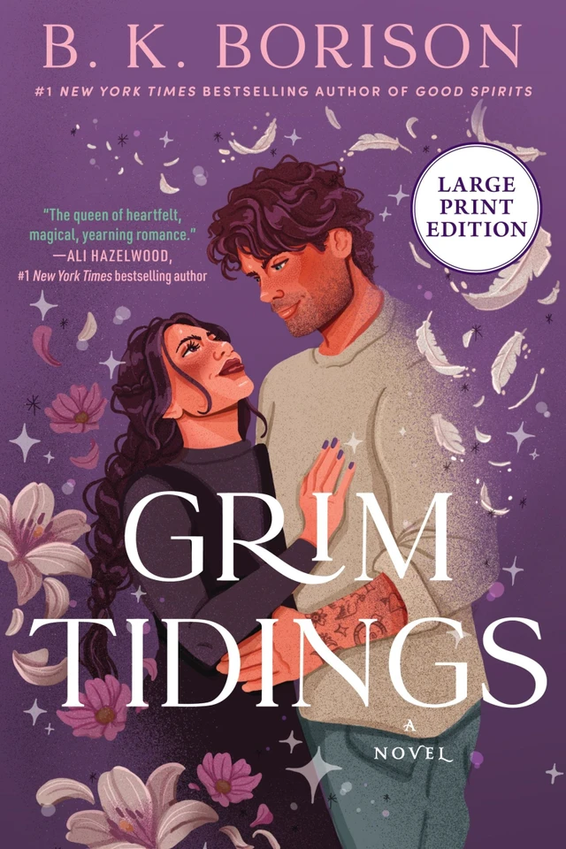 Grim Tidings: A Novel (Large Print) (Ghosted #2) book cover by B.K. Borison