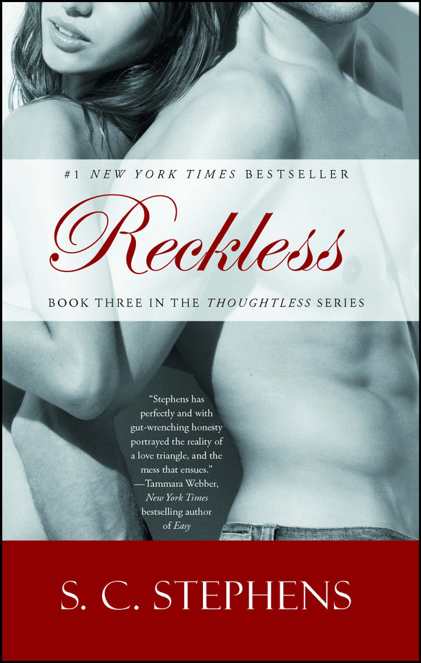 Reckless (Thoughtless) book cover by S.C. Stephens