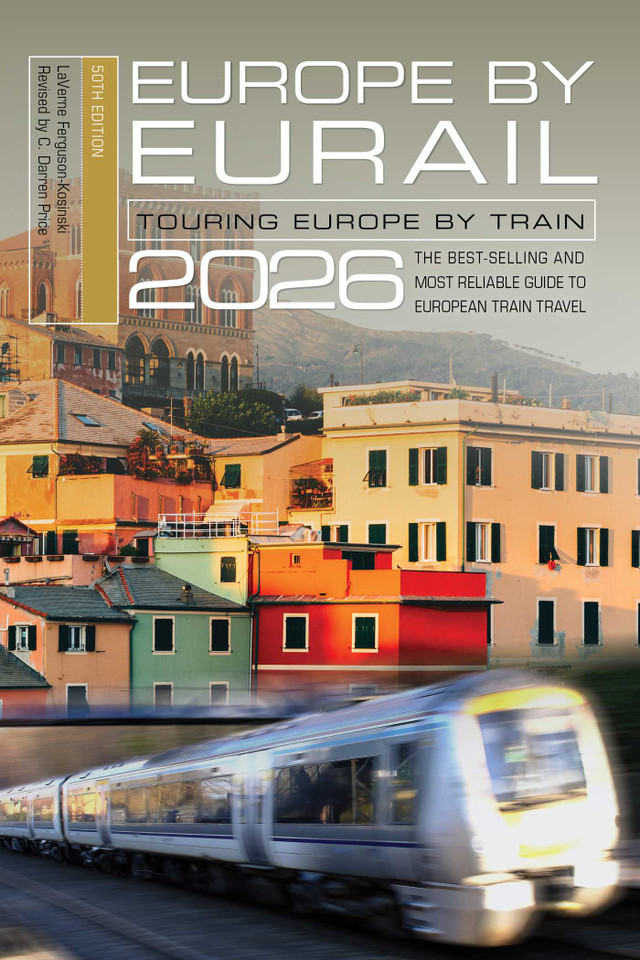 Europe by Eurail 2026: Touring Europe by Train book cover by LaVerne Ferguson-Kosinski