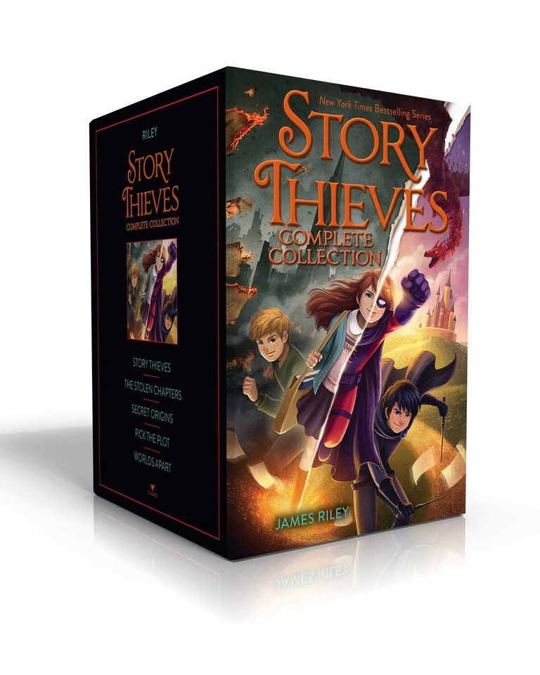 Story Thieves Complete Collection (Boxed Set): Story Thieves; The Stolen Chapters; Secret Origins; Pick the Plot; Worlds Apart (Story Thieves) book cover by James Riley