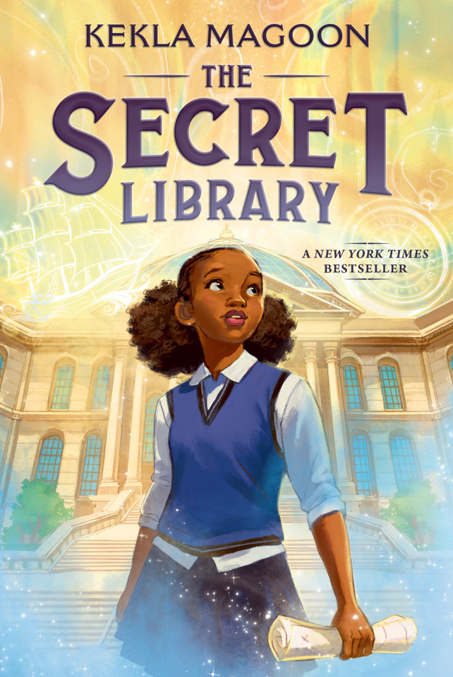 The Secret Library: (A Magical Time-Travel Adventure About Family, Courage, and Identity for Middle-Grade Readers Ages 8-12 in Grades 3-7) book cover by Kekla Magoon