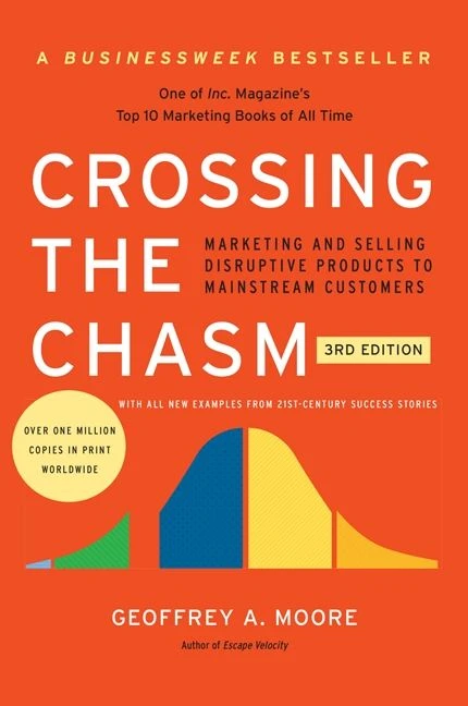Crossing the Chasm, 3rd Edition: Marketing and Selling Disruptive Products to Mainstream Customers book cover by Geoffrey A. Moore