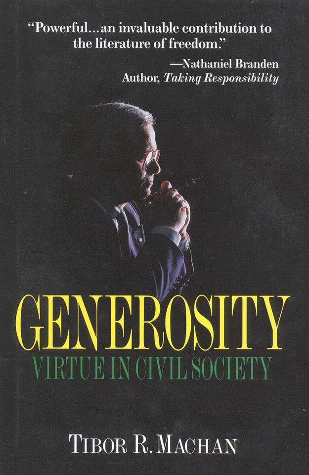 Generosity: Virtue in the Civil Society book cover by Tibor R. Machan