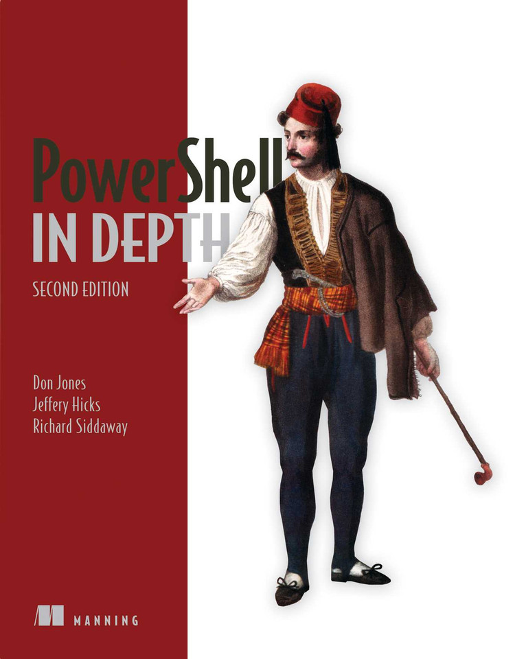 PowerShell in Depth book cover by Don Jones, Jeffery Hicks, Richard Siddaway