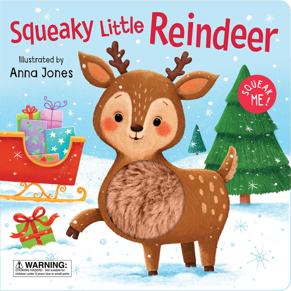Squeaky Little Reindeer: Board Book with Squeaky Plush Toy (Squeak Me!) book cover by 